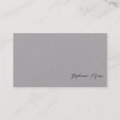 Professional Premium Grey and Black Handtekening Visitekaartje (Voorkant)