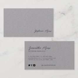 Professional Premium Grey and Black Handtekening Visitekaartje