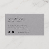 Professional Premium Grey and Black Handtekening Visitekaartje (Achterkant)