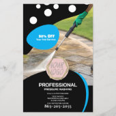 Professional Pressure Wash Minimalist Logo Flyer (Voorkant)
