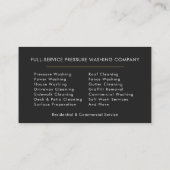 Professional Pressure Washing Power Wash Visitekaartje (Achterkant)