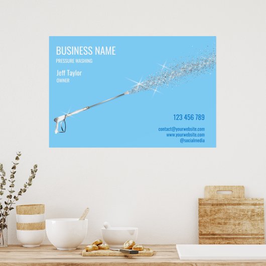 Professional Pressure Washing Power Washing Clean  Poster (Keuken)