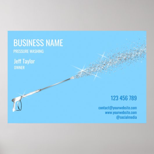 Professional Pressure Washing Power Washing Clean  Poster (Voorkant)