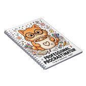 Professional Procrastinator - Cat Notebook Notitieboek (Rechterzijde)