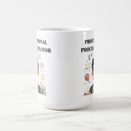 Professional Procrastinator Coffee Mug Koffiemok (Center)