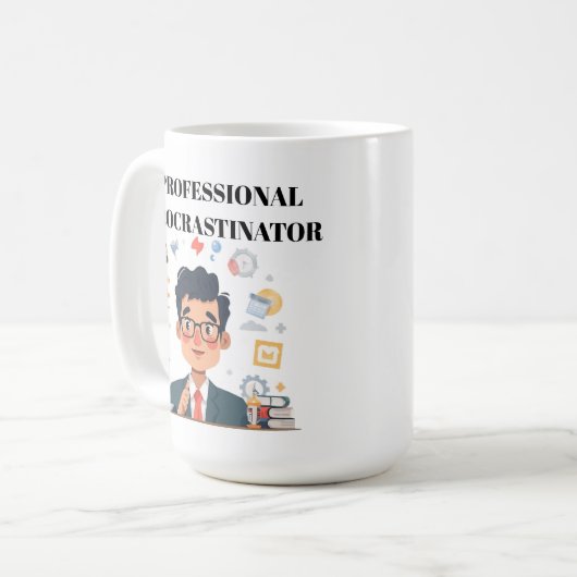 Professional Procrastinator Coffee Mug Koffiemok (Voorkant links)