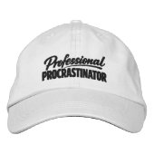 Professional Procrastinator Funny Humor Geborduurde Pet (Voorkant)