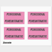 Professional Procrastinator Rechthoekige Sticker (Vel)