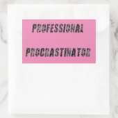 Professional Procrastinator Rechthoekige Sticker (Tas)