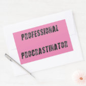 Professional Procrastinator Rechthoekige Sticker (Envelop)
