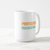 "Professional Procrastinator" Witty Typography Koffiemok (Voorkant rechts)