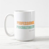 "Professional Procrastinator" Witty Typography Koffiemok (Links)