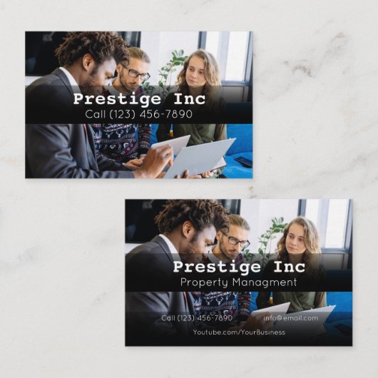 Professional Property Management Manager Visitekaartje (Voorkant / Achterkant)