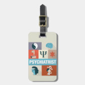Professional Psychiatrist Iconic ontworpen Bagagelabel (Voorkant verticaal)