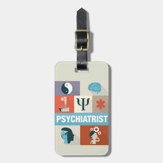 Professional Psychiatrist Iconic ontworpen Bagagelabel (Voorkant verticaal)