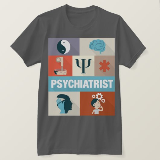 Professional Psychiatrist Iconic ontworpen T-shirt (Design voorkant)