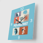 Professional Psychiatrist Iconic ontworpen Vierkante Klok (Hoek)