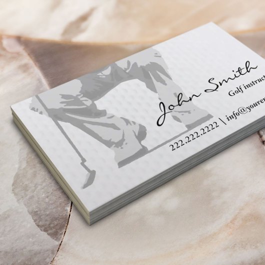 Professional Putt Golf-instructeur Visitekaartje