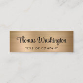 Professional QR-code Stijlvol script goud Mini Visitekaartje (Voorkant)