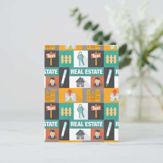 Professional Real Estate Agent Briefkaart (Staand voorkant)