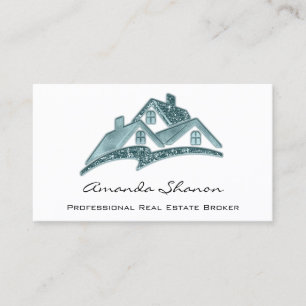 Professional Real Estate Agent Broker Blauwgroen H Visitekaartje