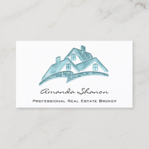 Professional Real Estate Agent Broker Custom Green Visitekaartje