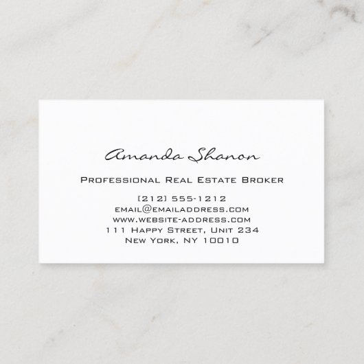 Professional Real Estate Agent Broker Home 3D Roos Visitekaartje (Achterkant)