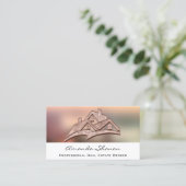 Professional Real Estate Agent Broker Home 3D Roos Visitekaartje (Staand voorkant)