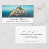 Professional Real Estate Agent Broker Home Logo 3D Visitekaartje (Voorkant / Achterkant)