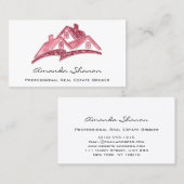 Professional Real Estate Agent Broker House Logo Visitekaartje (Voorkant / Achterkant)