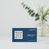 Professional Real Estate Agent Logo en QR Code Visitekaartje (Staand voorkant)
