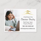 Professional Real Estate Agent Visitekaartje (Voorkant)