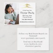Professional Real Estate Agent Visitekaartje (Voorkant / Achterkant)
