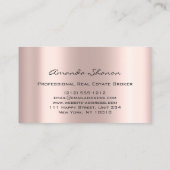 Professional Real Estate Broker Agent Blush House Visitekaartje (Achterkant)