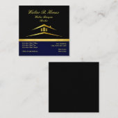 Professional Real Estate Broker Agent Gold en zwar Vierkante Visitekaartje (Voorkant / Achterkant)