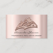 Professional Real Estate Broker Agent Roos Foto Visitekaartje (Voorkant)