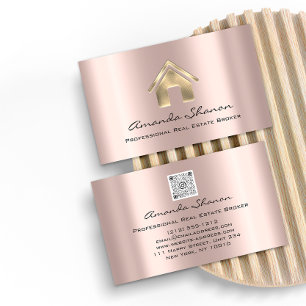 Professional Real Estate Broker Agent Roos Gold Bu Visitekaartje