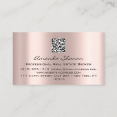 Professional Real Estate Broker Agent Roos Gold QR Visitekaartje (Achterkant)