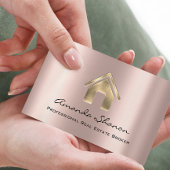 Professional Real Estate Broker Agent Roos Gold Visitekaartje