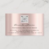 Professional Real Estate Broker Agent Roos QR Code Visitekaartje (Achterkant)