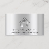 Professional Real Estate Broker Agent Silver Verko Visitekaartje (Voorkant)