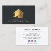 Professional Real Estate Broker Agent Visitekaartje (Voorkant / Achterkant)