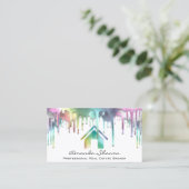 Professional Real Estate Broker Drift Holographic Visitekaartje (Staand voorkant)