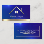 Professional Real Estate Broker House Gold Roof Visitekaartje (Voorkant / Achterkant)