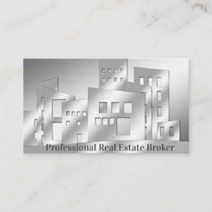 Professional Real Estate Broker Silver Business Ca Visitekaartje