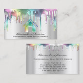 Professional Real Estate Broker Silver Grey Driver Visitekaartje (Voorkant / Achterkant)