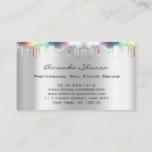 Professional Real Estate Broker Silver Grey Driver Visitekaartje (Achterkant)