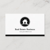 Professional Real Estate Broker Simple Black White Visitekaartje (Voorkant)