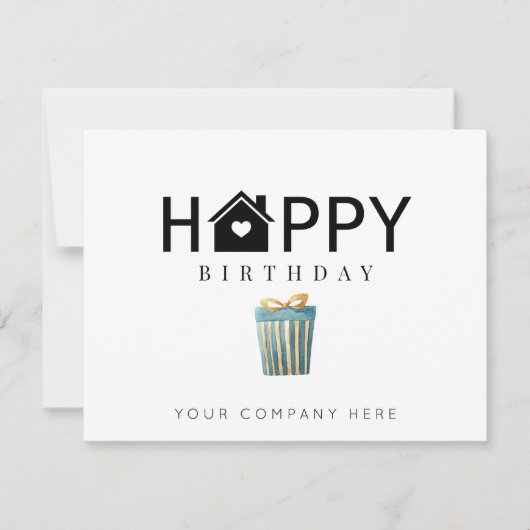 Professional Real Estate Cadeau Happy Birthday Kaart (Voorkant)