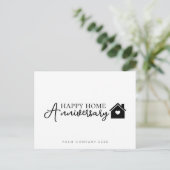 Professional Real Estate Happy Home Jubileum Briefkaart (Staand voorkant)